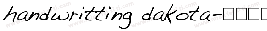 handwritting dakota字体转换